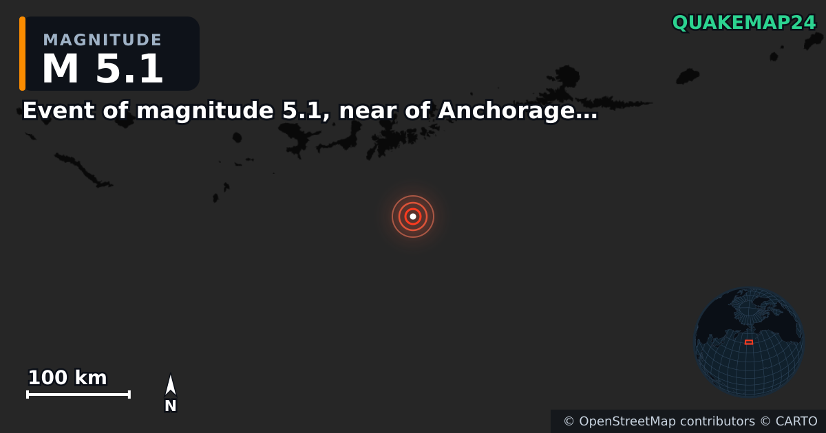 M5.1 earthquake near Event of magnitude 5.1, near of Anchorage (Monde) on Dec 15, 2025 — map of epicenter and shaking intensity | QuakeMap24