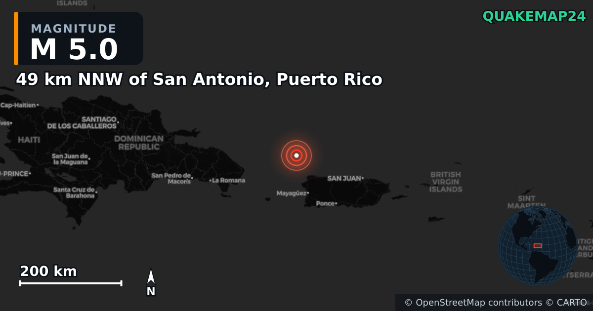 S Isme De M5 0 Pr S De 49 Km NNW Of San Antonio Puerto Rico 24