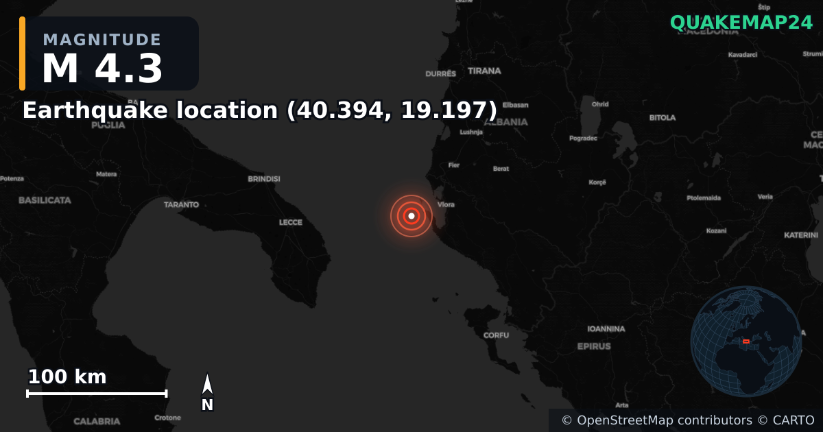 M4,3 deprem · 2026-03-08 — Deprem merkez üssünün konumunu gösteren harita