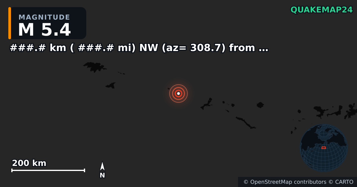 M5.4 earthquake near ###.# km ( ###.# mi) NW (az= 308.7) from Wendover, UT on Mar 4, 2026 — map of epicenter and shaking intensity | QuakeMap24