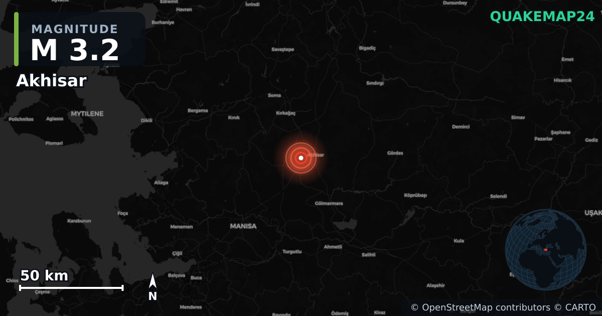 Sismo de M3,2 perto de WESTERN TURKEY (Turquia) — earthquake map