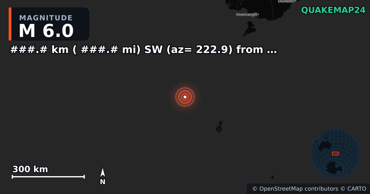Erdbeben M6,0 bei ###.# km ( ###.# mi) SW (az= 222.9) from Fortuna Foothills, AZ · 2026-06-10 — Karte der Lage des Epizentrums