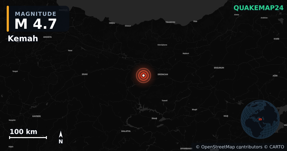 M4.7 earthquake near Kemah on Feb 6, 2026 — map of epicenter and shaking intensity | QuakeMap24