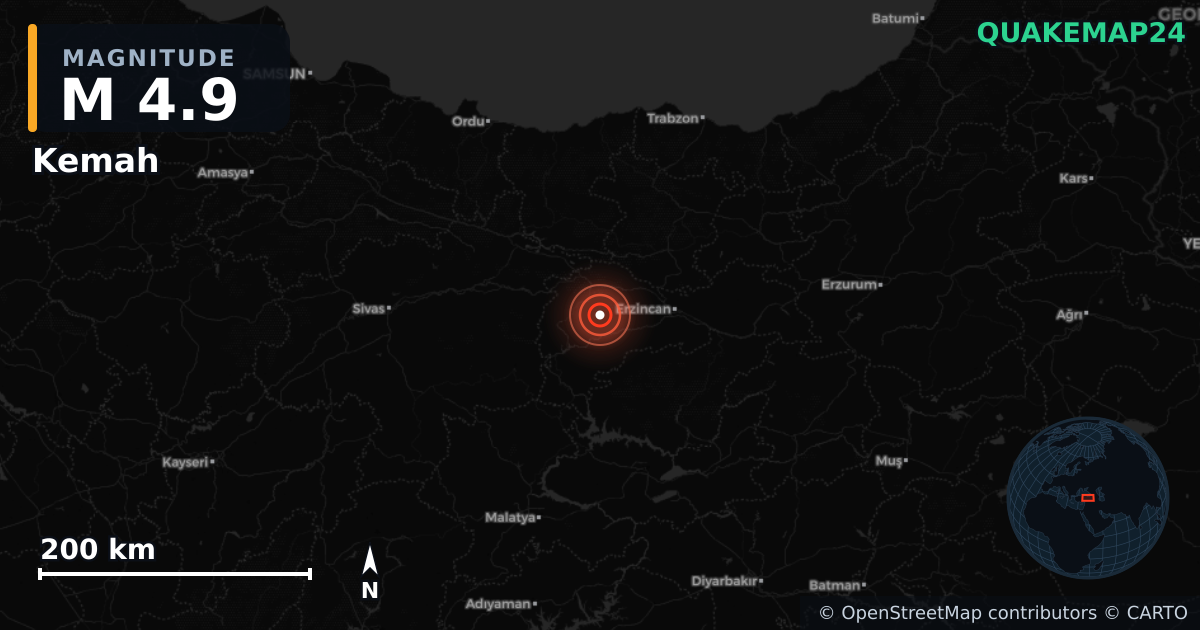 M4.9 earthquake near Kemah on Feb 6, 2026 — map of epicenter and shaking intensity | QuakeMap24