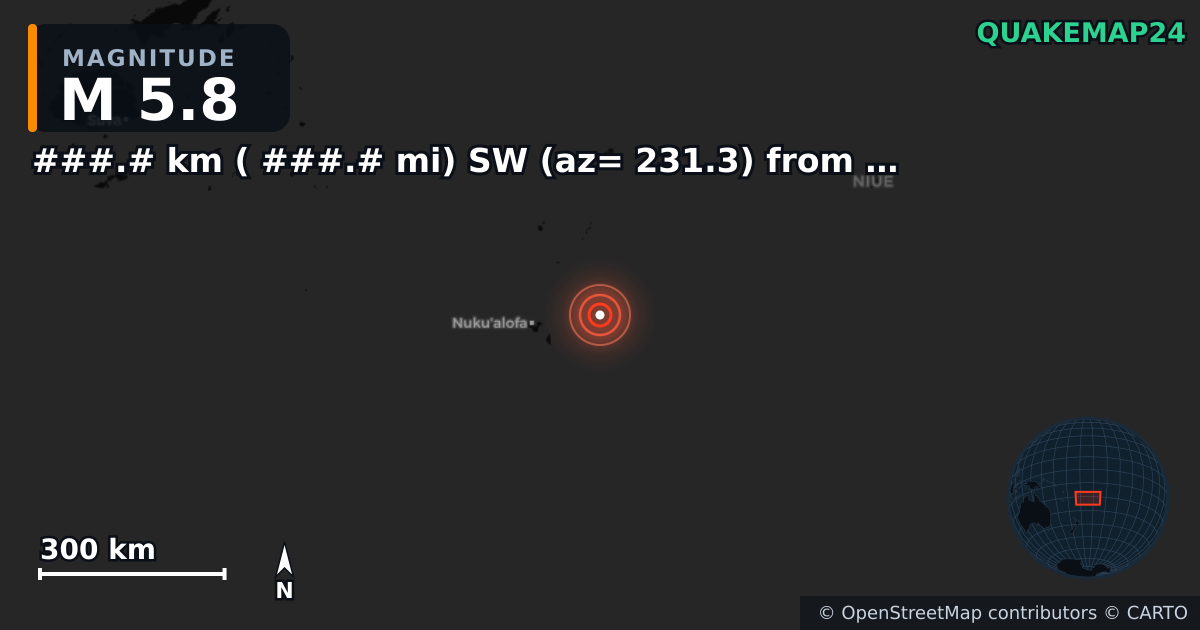 M5.8 earthquake near ###.# km ( ###.# mi) SW (az= 231.3) from San Miguel Is., CA on Jan 31, 2026 — map of epicenter and shaking intensity | QuakeMap24