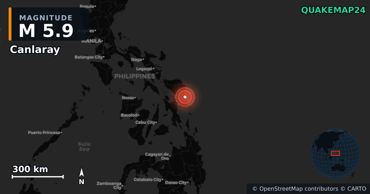 M5.9 earthquake near Canlaray on May 4, 2026 — map of epicenter and shaking intensity | QuakeMap24