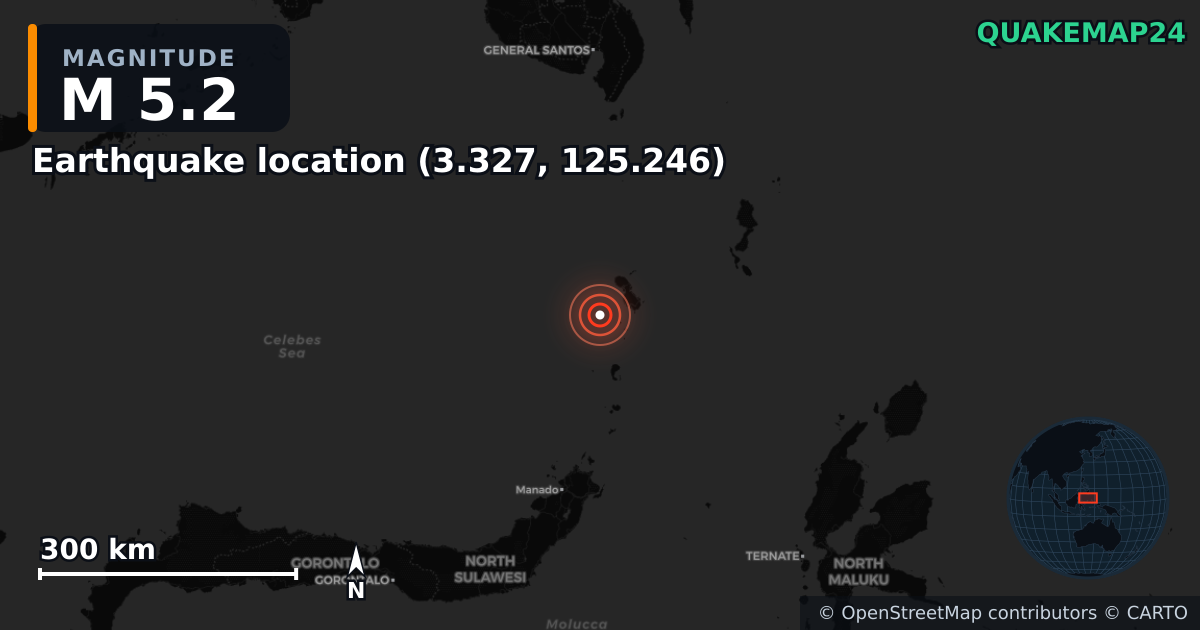 M5,2 deprem · 2025-09-04 — Deprem merkez üssünün konumunu gösteren harita