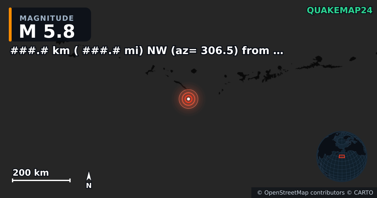 M5.8 earthquake near ###.# km ( ###.# mi) NW (az= 306.5) from Wendover, UT on May 9, 2026 — map of epicenter and shaking intensity | QuakeMap24