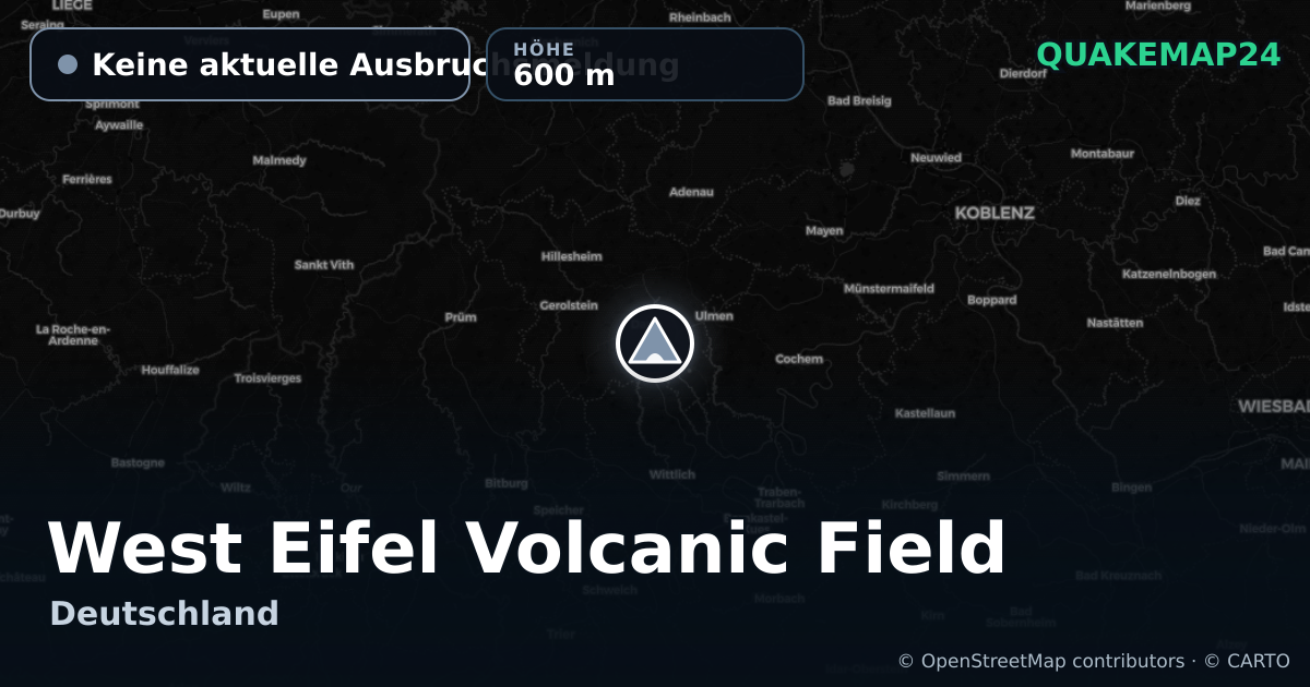 West Eifel Volcanic Field · Keine aktuelle Ausbruchsmeldung · 600 m
