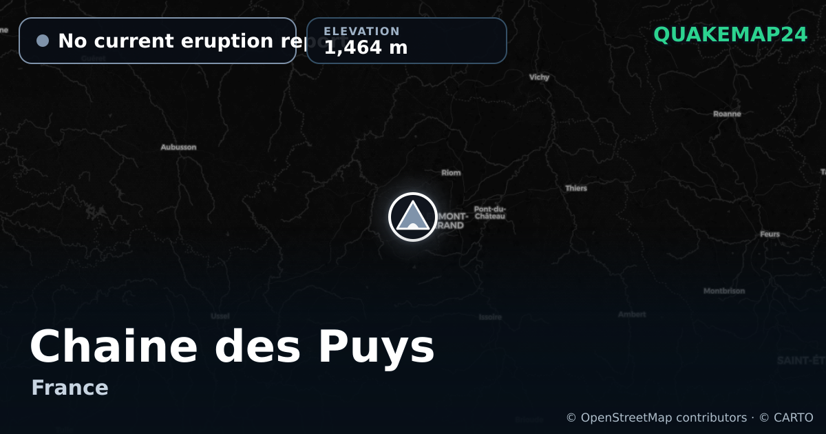 Chaine des Puys · No current eruption report · 1,464 m