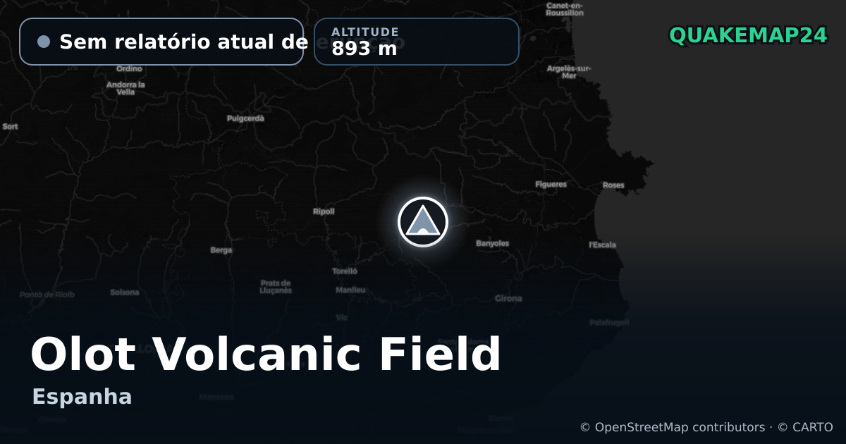 Olot Volcanic Field · Sem relatório atual de erupção · 893 m