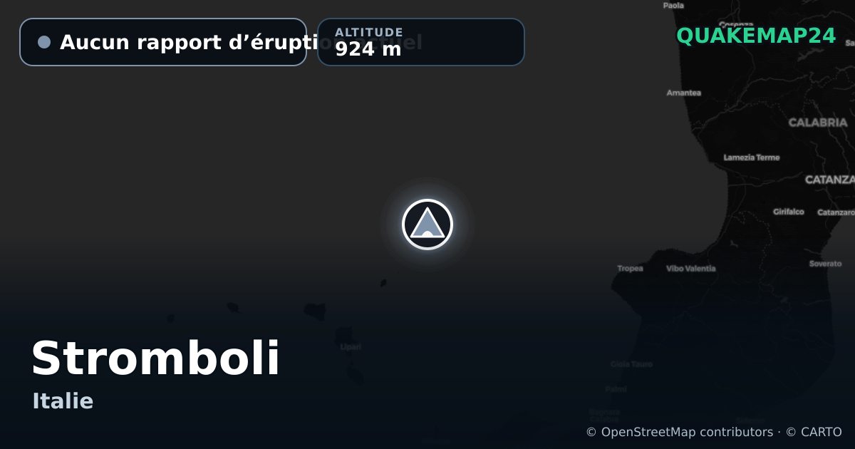 Stromboli · Aucun rapport d’éruption actuel · 924 m