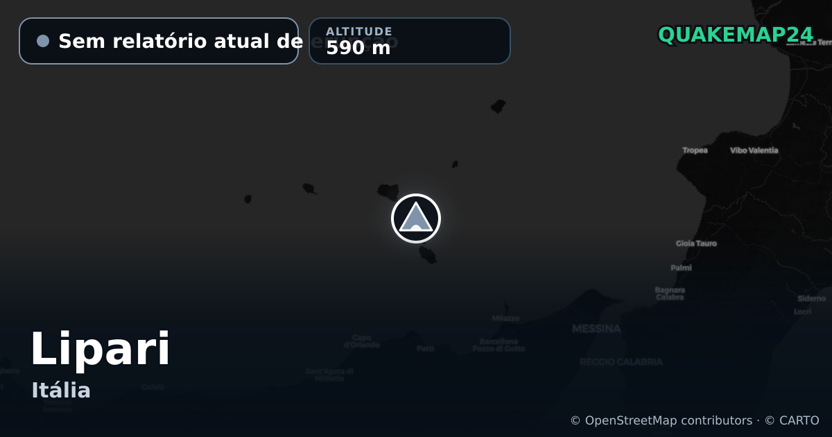 Lipari · Sem relatório atual de erupção · 590 m