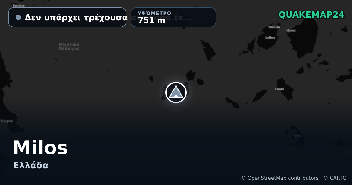 Milos · Δεν υπάρχει τρέχουσα αναφορά έκρηξης · 751 m