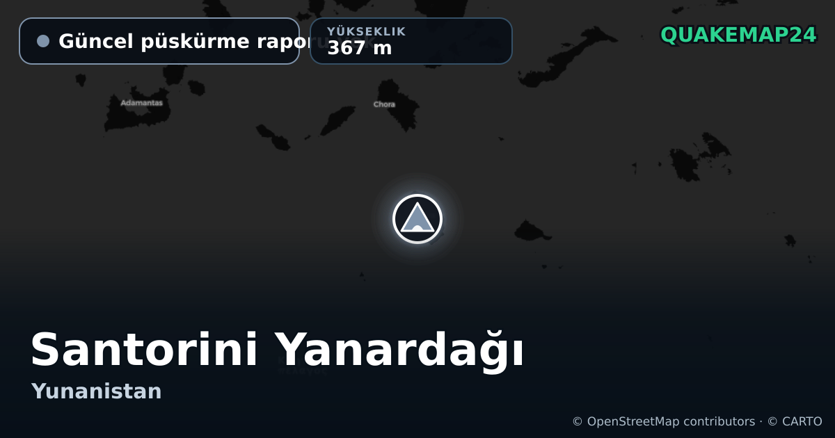 Santorini Yanardağı · Güncel püskürme raporu yok · 367 m