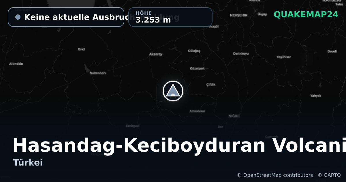 Hasandag-Keciboyduran Volcanic Complex · Keine aktuelle Ausbruchsmeldung · 3.253 m