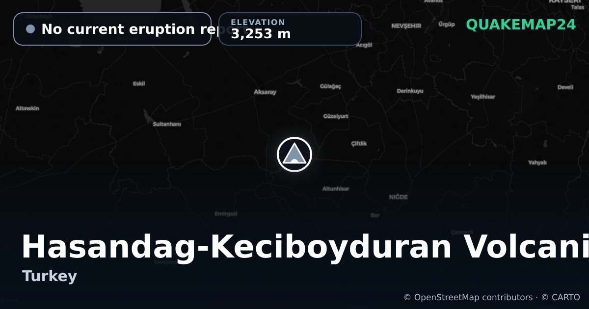 Hasandag-Keciboyduran Volcanic Complex · No current eruption report · 3,253 m