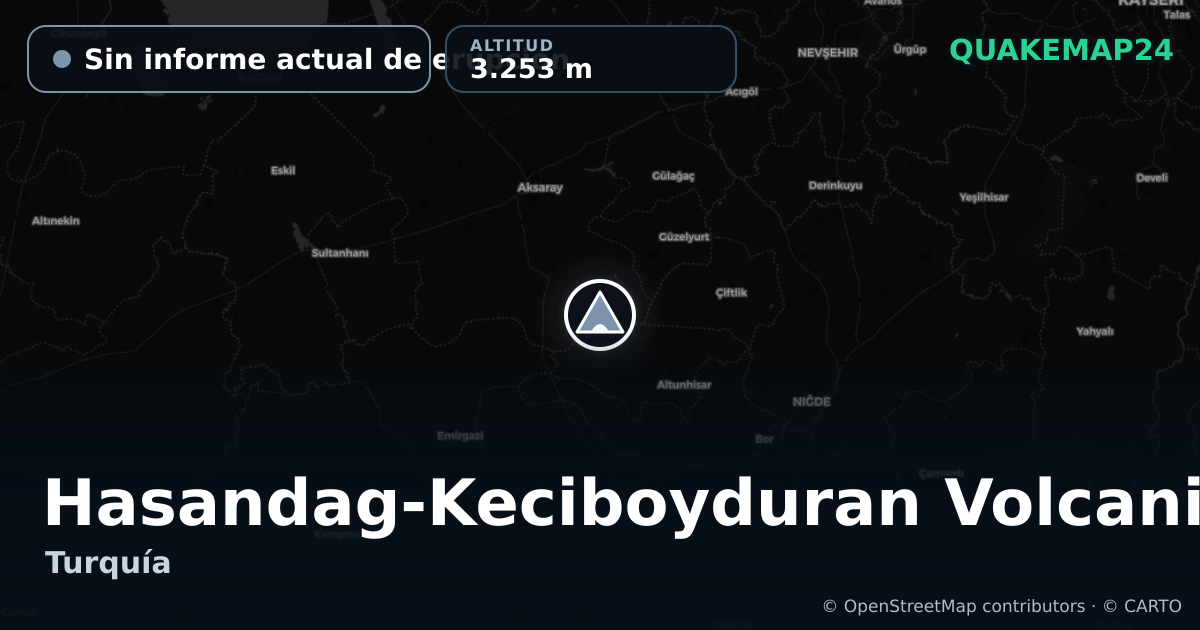 Hasandag-Keciboyduran Volcanic Complex · Sin informe actual de erupción · 3.253 m
