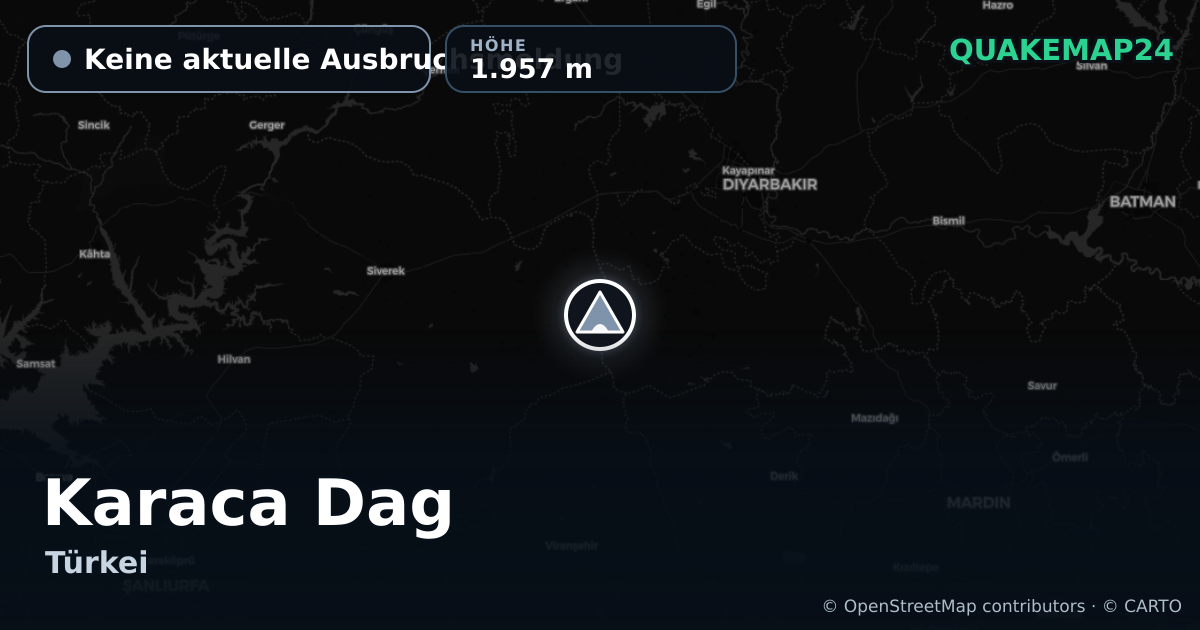 Karaca Dag · Keine aktuelle Ausbruchsmeldung · 1.957 m