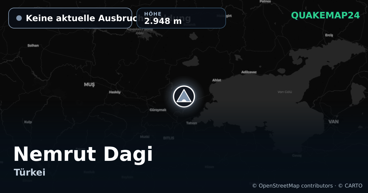 Nemrut Dagi · Keine aktuelle Ausbruchsmeldung · 2.948 m