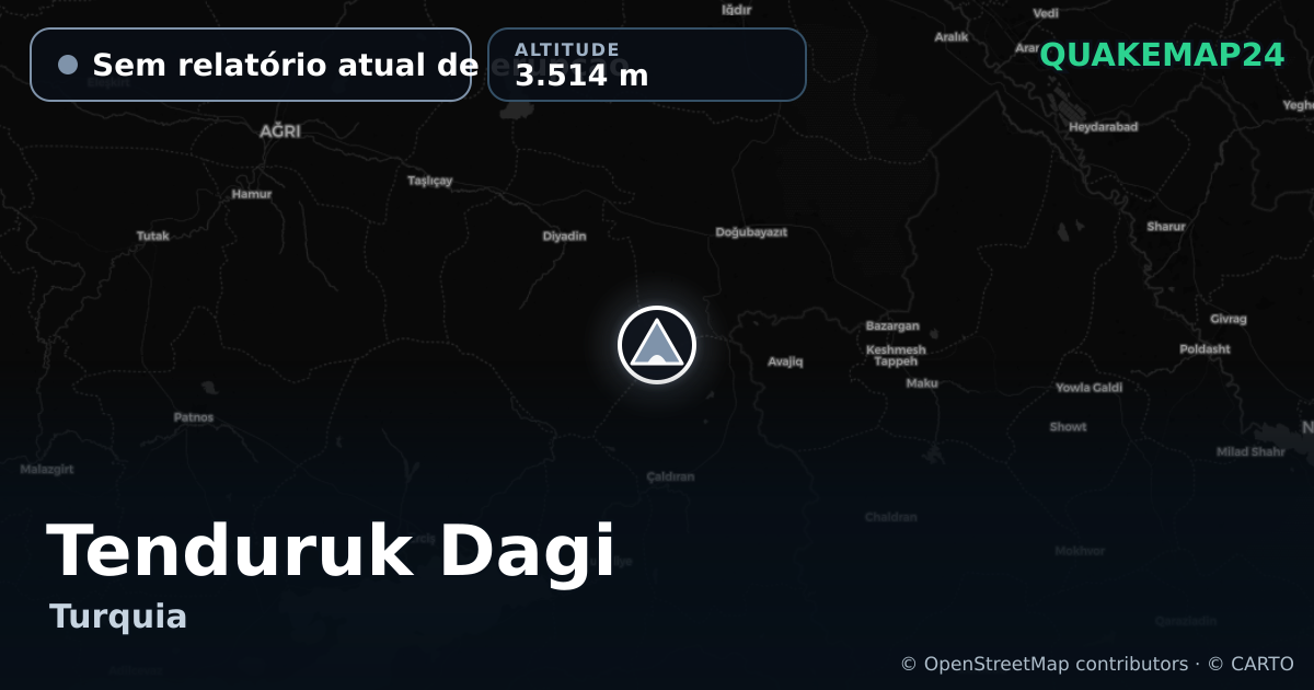 Tenduruk Dagi · Sem relatório atual de erupção · 3.514 m