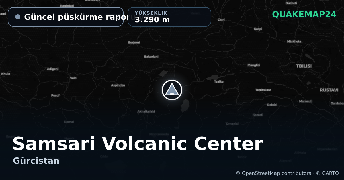 Samsari Volcanic Center · Güncel püskürme raporu yok · 3.290 m