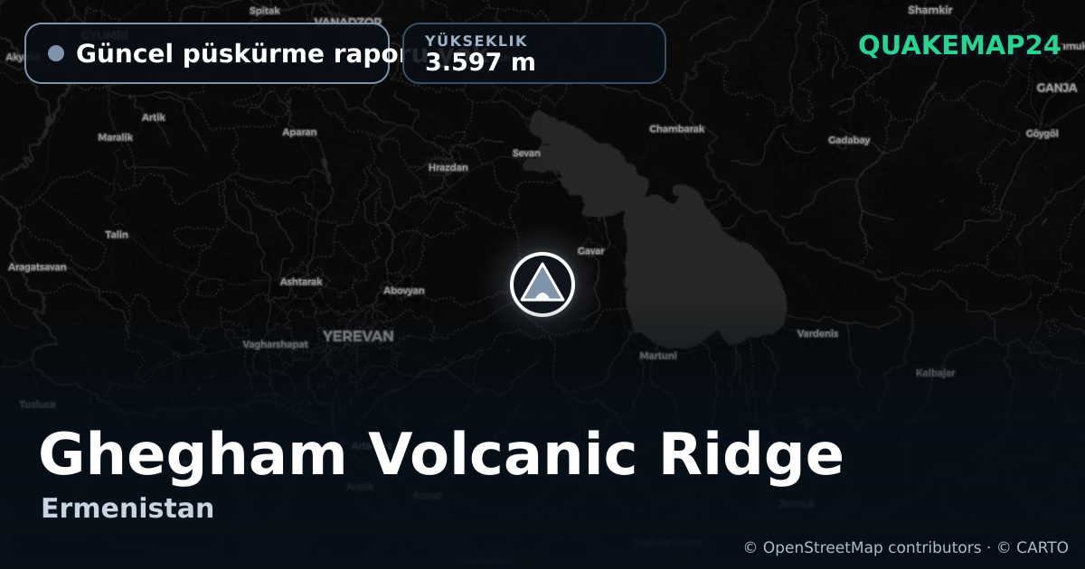 Ghegham Volcanic Ridge · Güncel püskürme raporu yok · 3.597 m