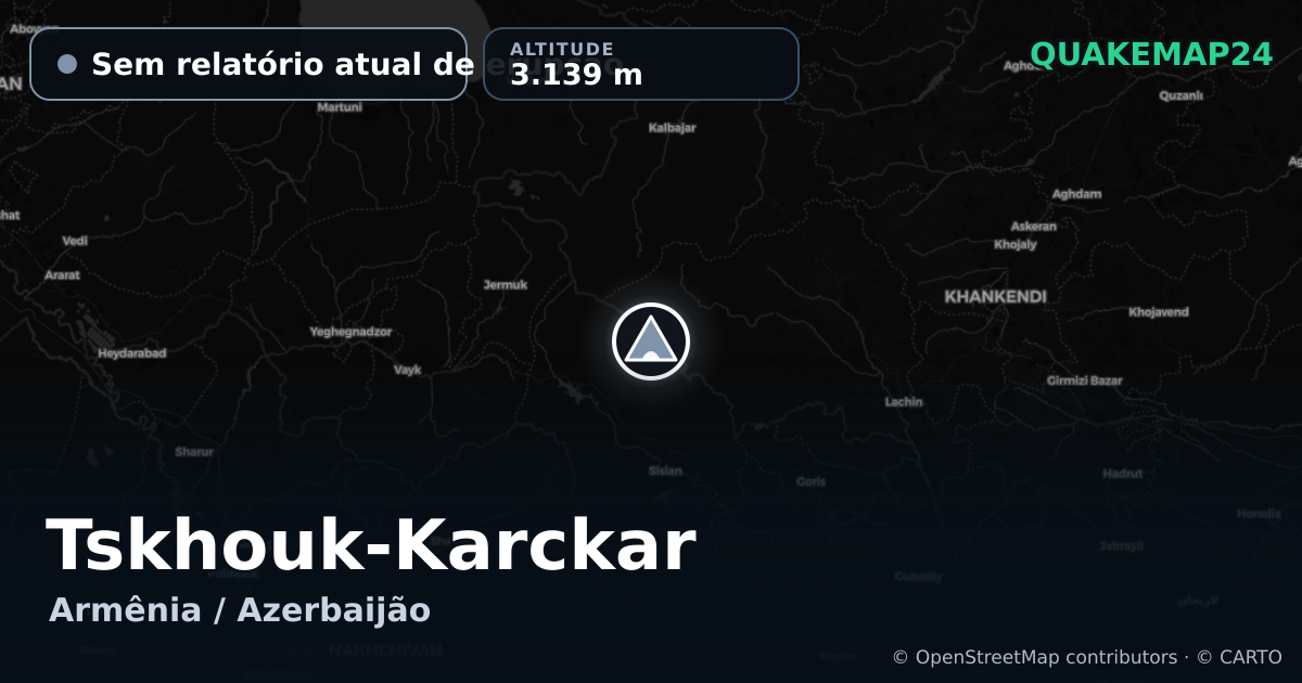 Tskhouk-Karckar · Sem relatório atual de erupção · 3.139 m