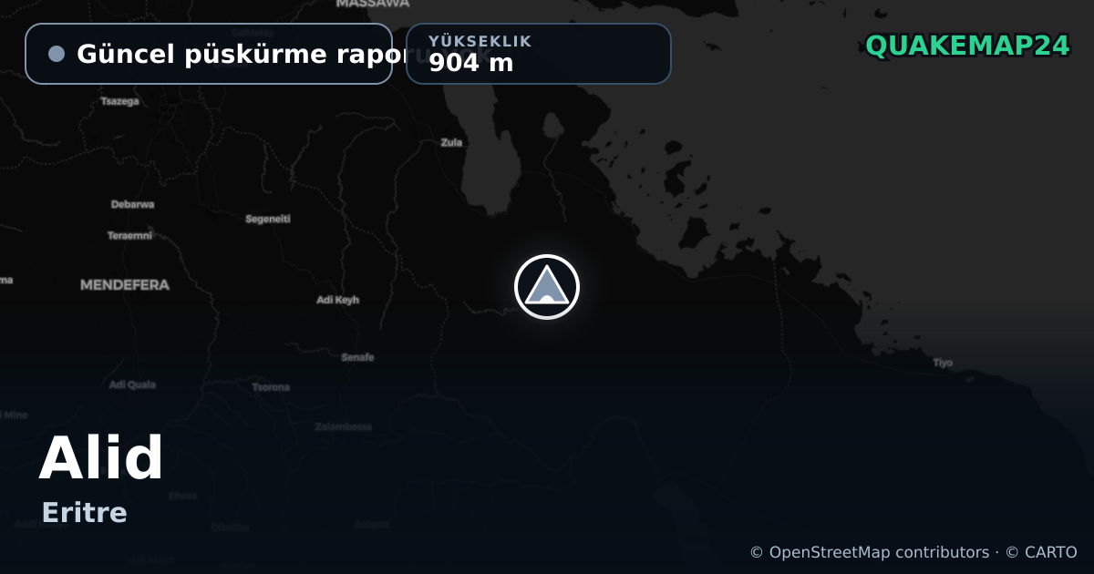 Alid · Güncel püskürme raporu yok · 904 m