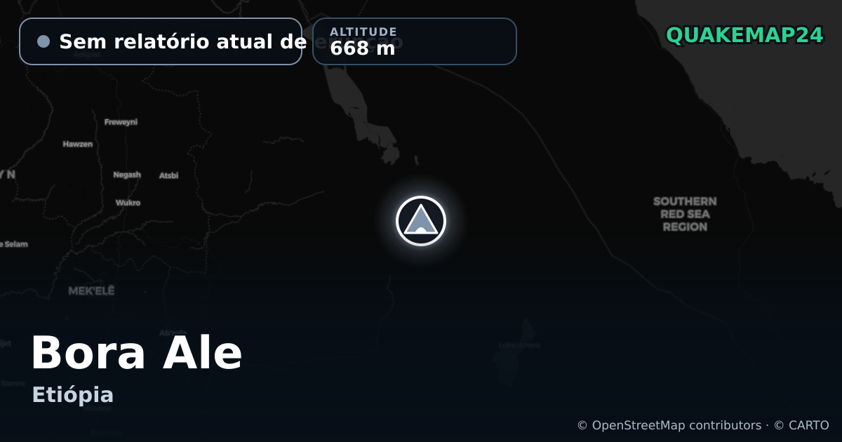 Bora Ale · Sem relatório atual de erupção · 668 m