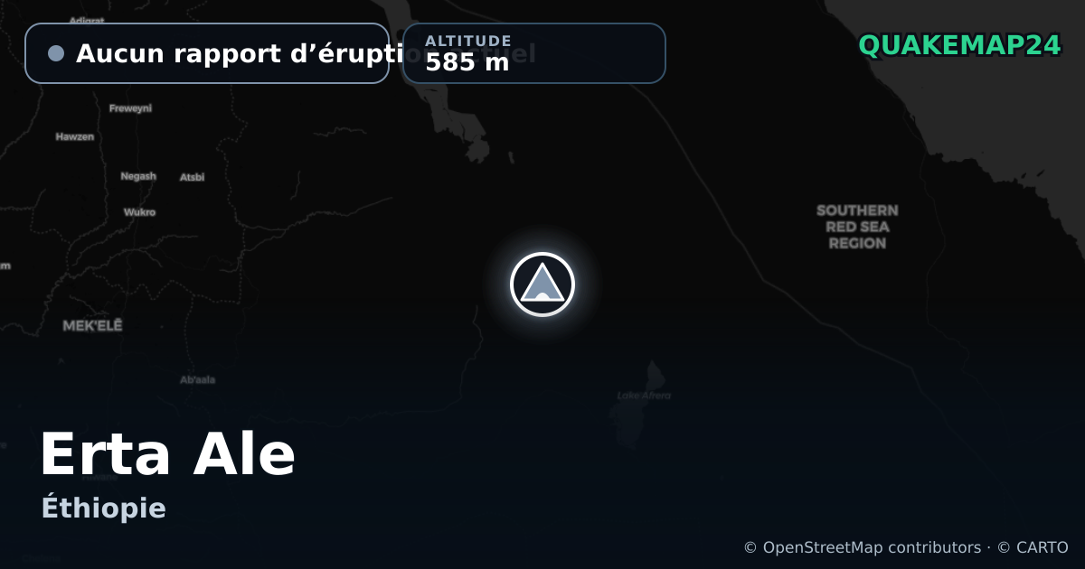 Erta Ale · Aucun rapport d’éruption actuel · 585 m
