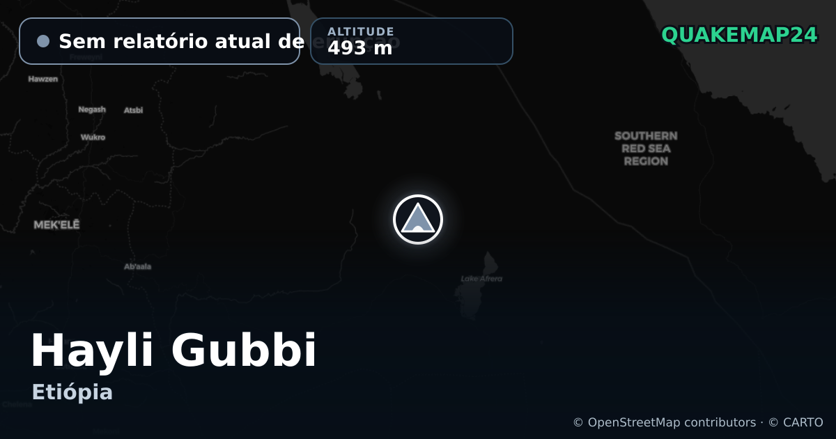 Hayli Gubbi · Sem relatório atual de erupção · 493 m
