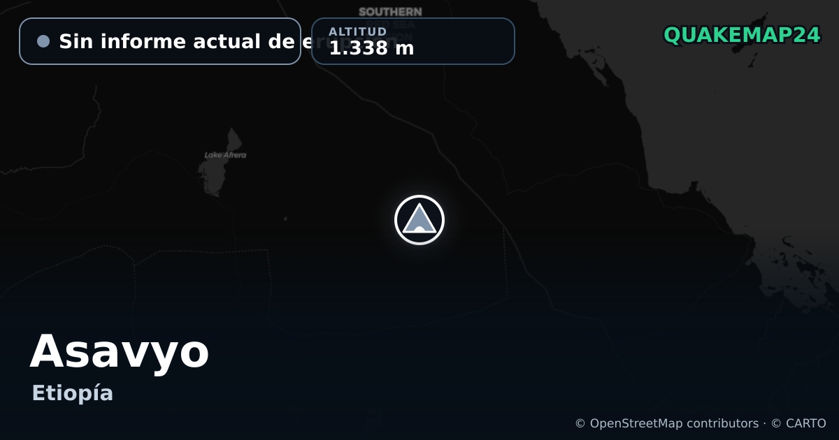 Asavyo · Sin informe actual de erupción · 1.338 m