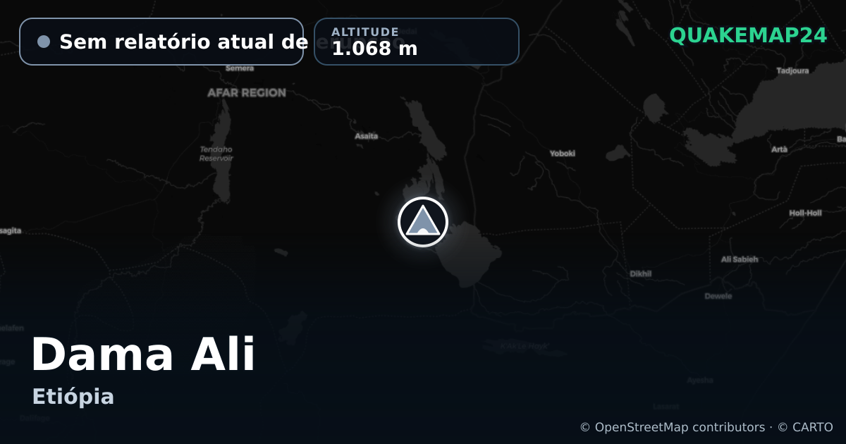 Dama Ali · Sem relatório atual de erupção · 1.068 m