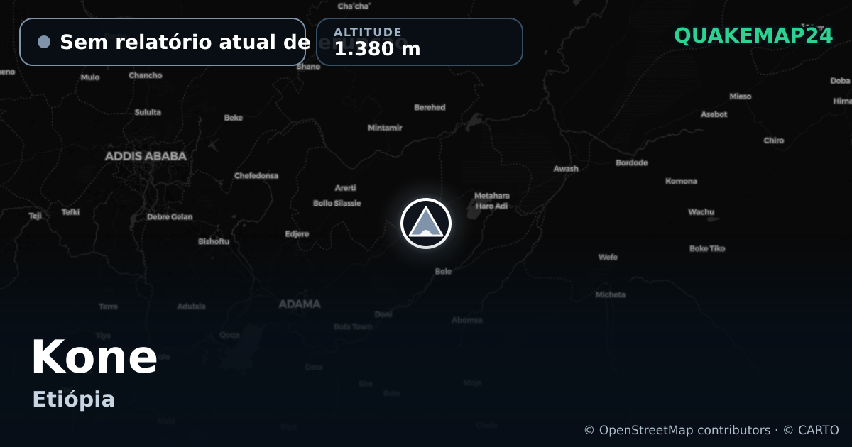 Kone · Sem relatório atual de erupção · 1.380 m