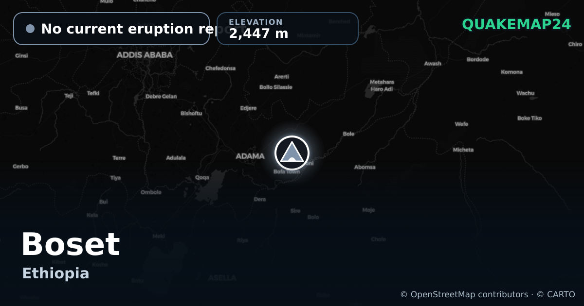 Boset · No current eruption report · 2,447 m