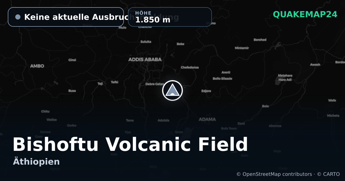 Bishoftu Volcanic Field · Keine aktuelle Ausbruchsmeldung · 1.850 m