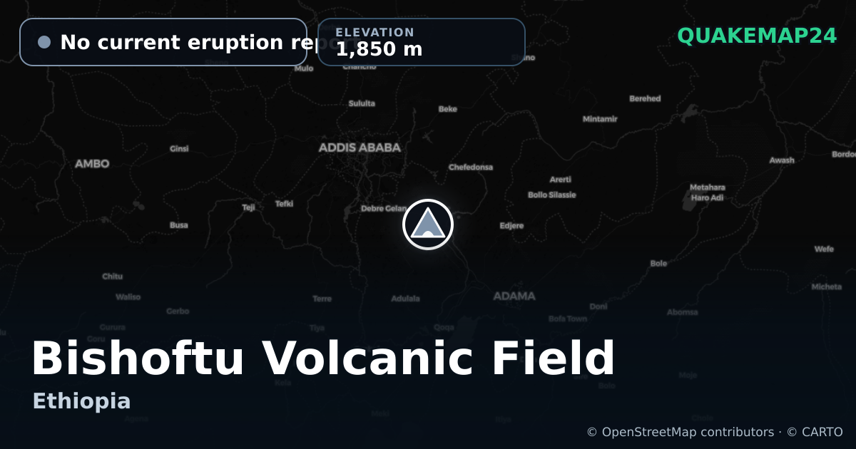 Bishoftu Volcanic Field · No current eruption report · 1,850 m