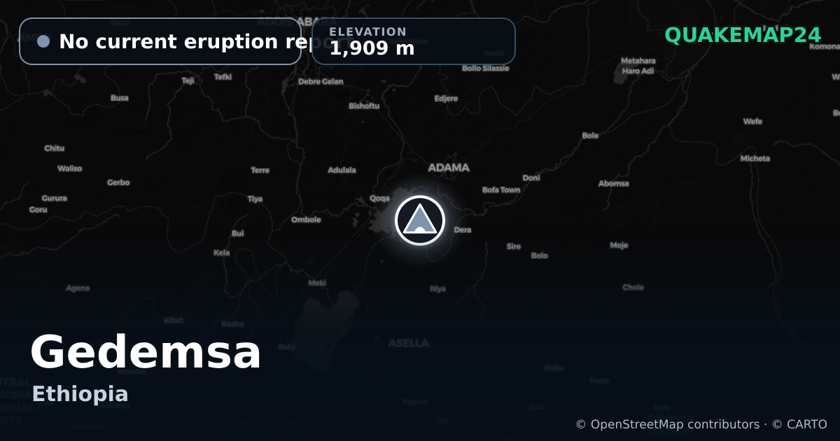 Gedemsa · No current eruption report · 1,909 m