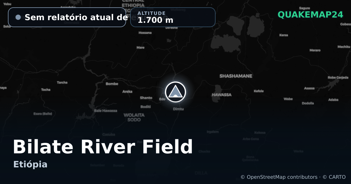 Bilate River Field · Sem relatório atual de erupção · 1.700 m