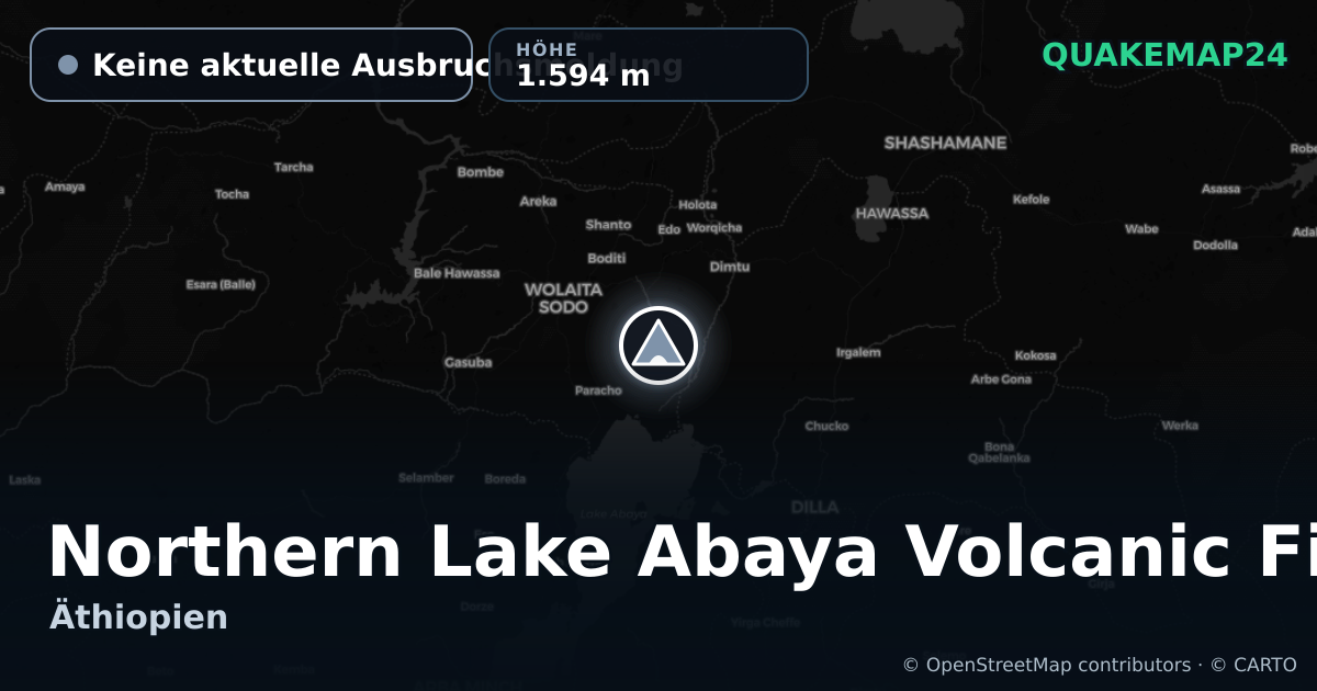 Northern Lake Abaya Volcanic Field · Keine aktuelle Ausbruchsmeldung · 1.594 m