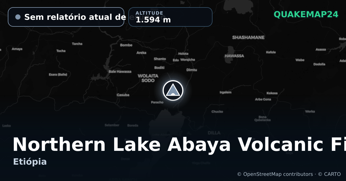 Northern Lake Abaya Volcanic Field · Sem relatório atual de erupção · 1.594 m