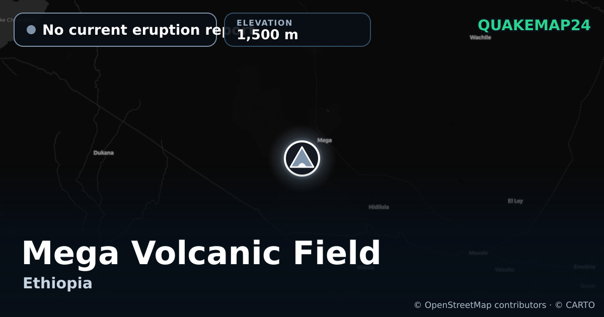 Mega Volcanic Field · No current eruption report · 1,500 m