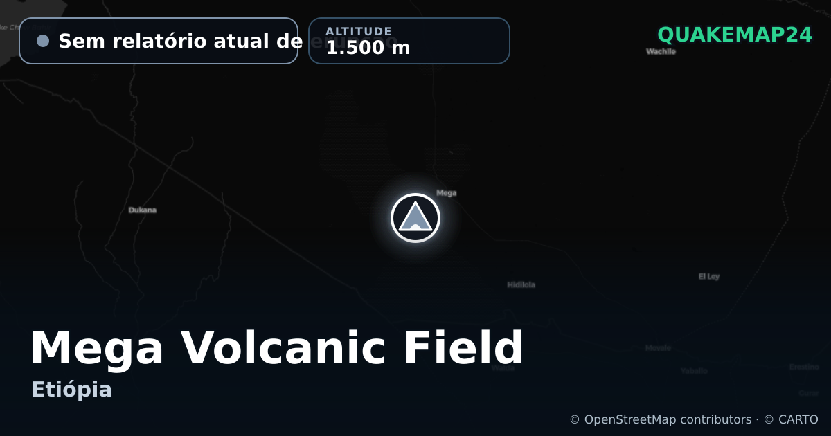 Mega Volcanic Field · Sem relatório atual de erupção · 1.500 m