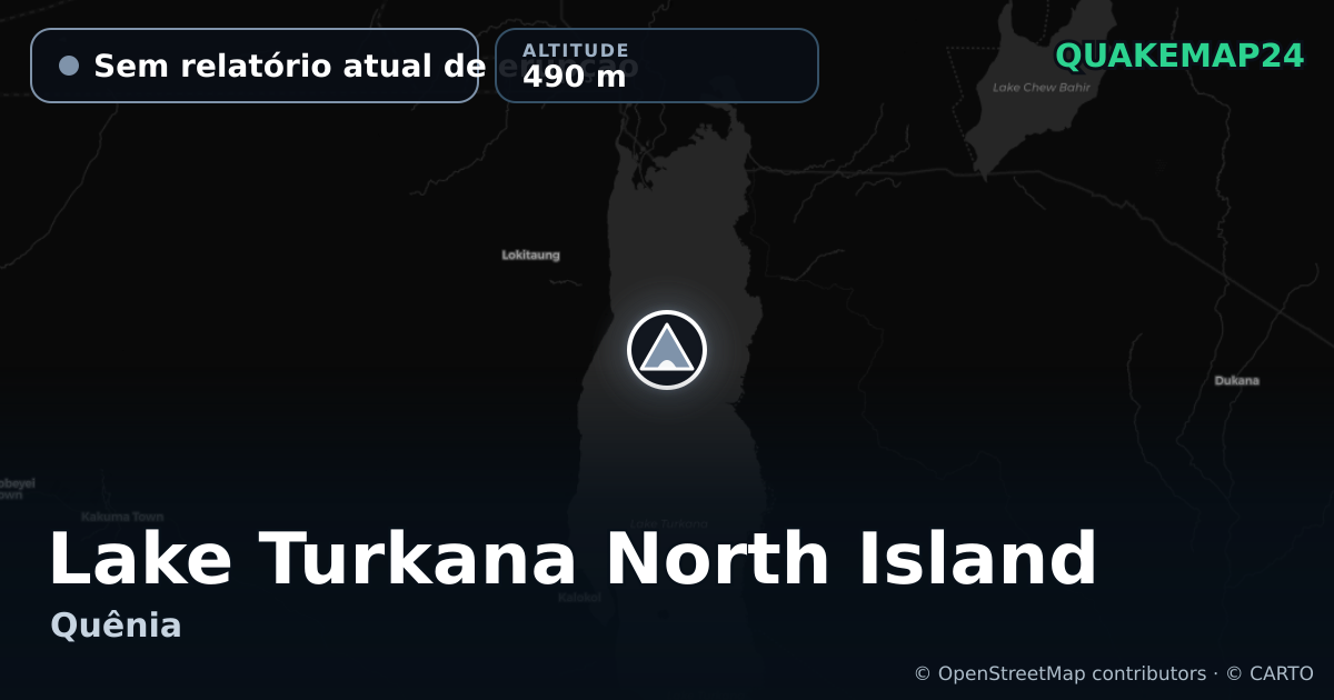 Lake Turkana North Island · Sem relatório atual de erupção · 490 m