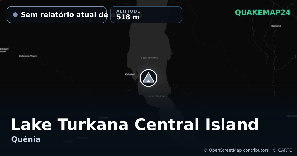 Lake Turkana Central Island · Sem relatório atual de erupção · 518 m