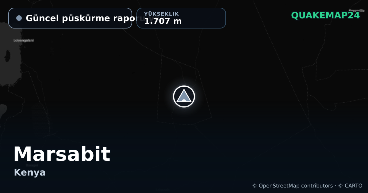 Marsabit · Güncel püskürme raporu yok · 1.707 m