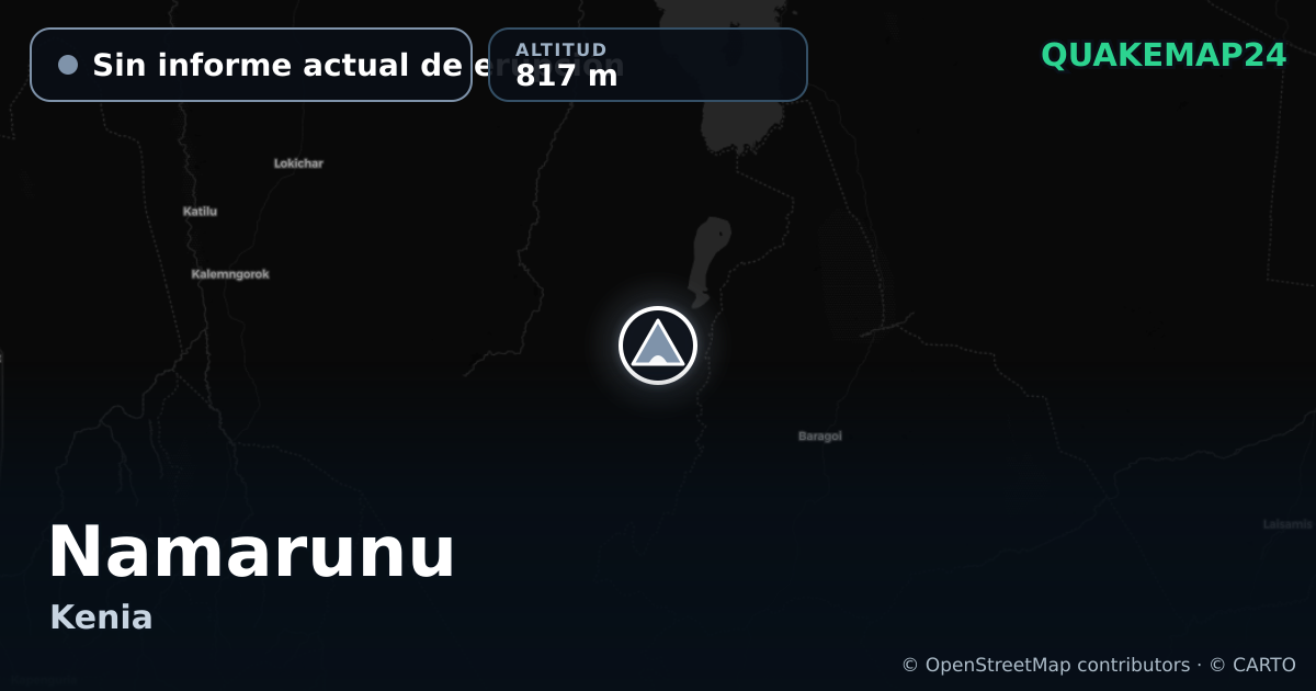 Namarunu · Sin informe actual de erupción · 817 m