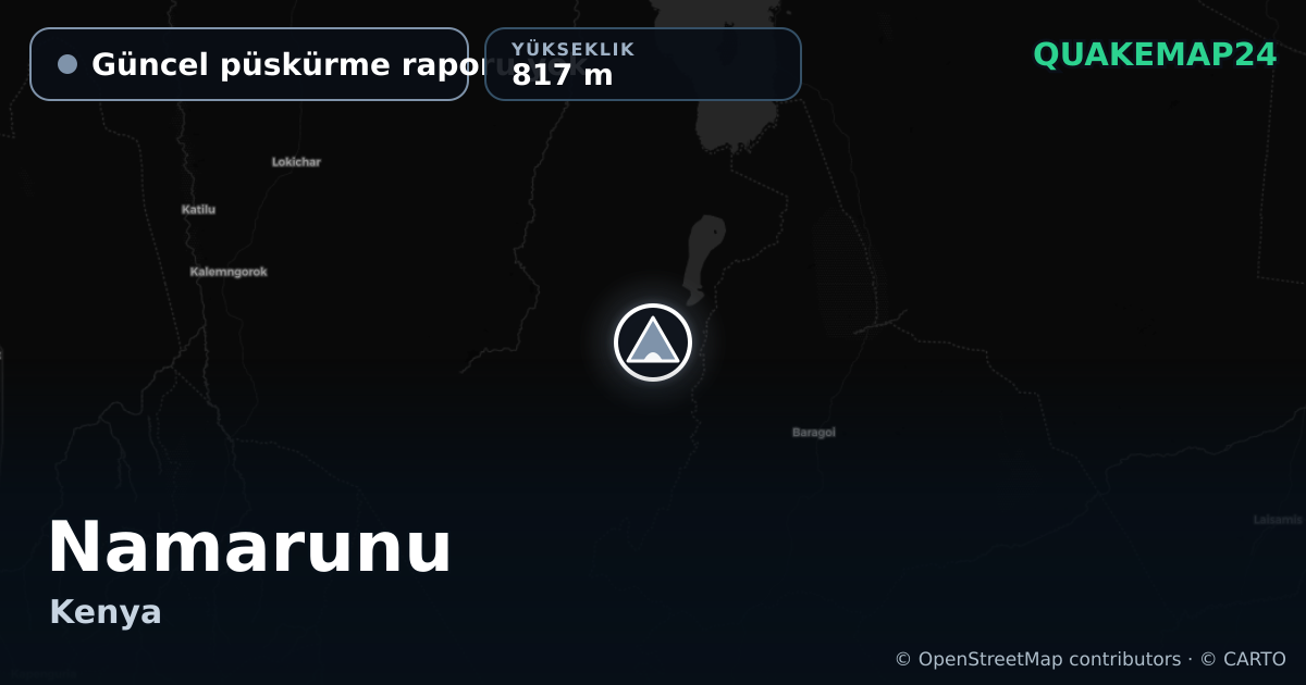 Namarunu · Güncel püskürme raporu yok · 817 m