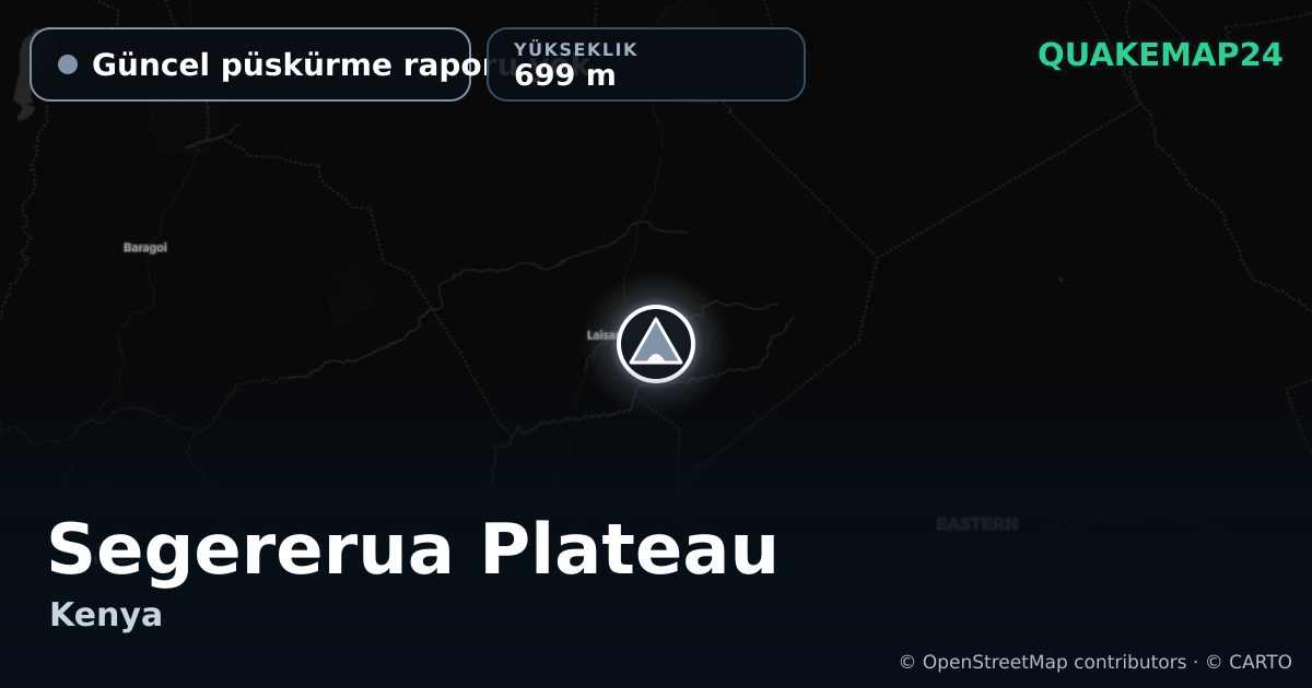 Segererua Plateau · Güncel püskürme raporu yok · 699 m